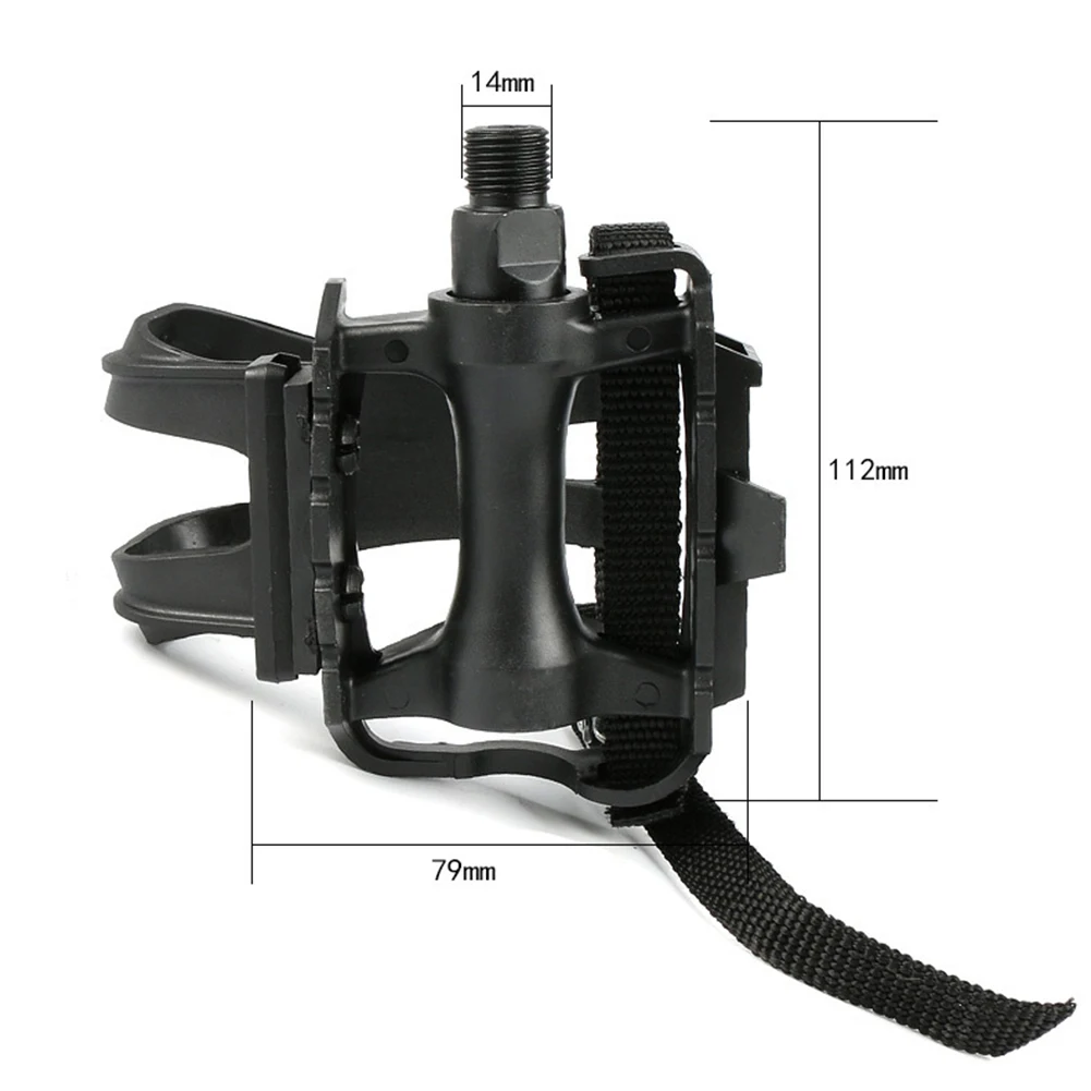 

Durable nylon MTB road bike dog mouth pedal with reflector safety non-slip mountain bike toe clip pedal cycling accessories