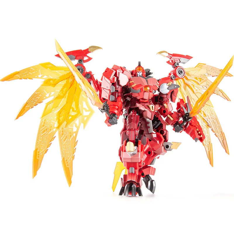 Экшн-фигурка Jinbao 8871 KO DX09 Red Fire Dragon King модель динозавра деформация автомобиля робот