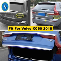 accessories rear tail door strip tailgate trunk trim cover exterior parts stainless steel decoration for volvo xc60 2018 2022