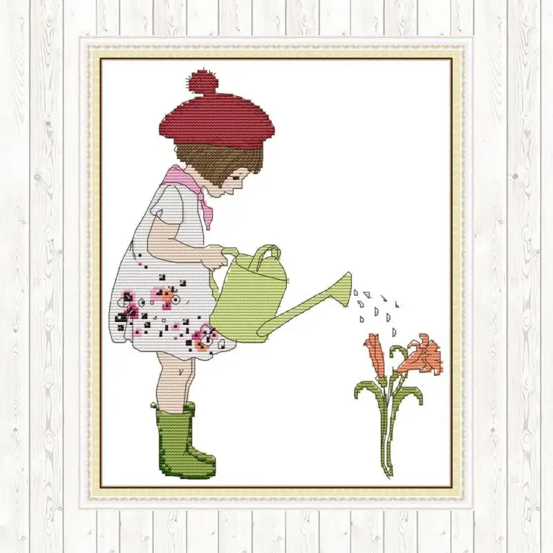 Наборы для вышивки крестиком в виде радужного единорога 14CT печатная ткань 11ct