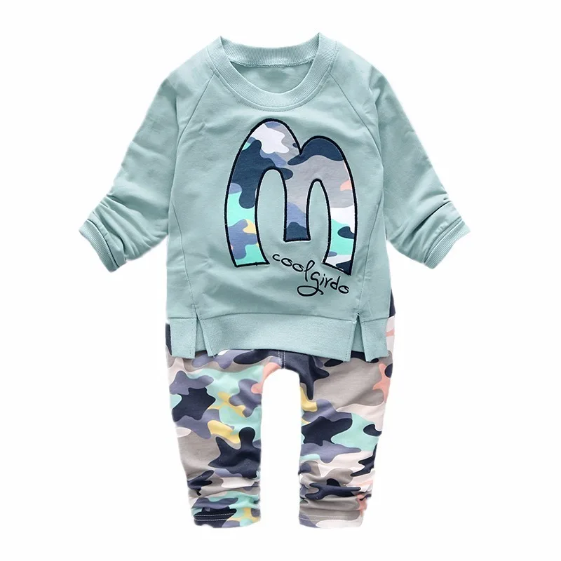 

Spring Autumn Baby Boys Girls Clothes Suit Children Casual Cartoon T-shirt Pants 2pcs/Set Toddler Cotton Clothing Kids Tracksuit