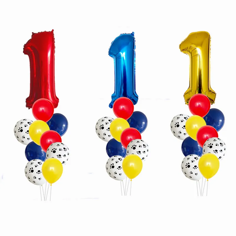 10 шт./лот 12 дюймов Лапка собака воздушные шары латексные подарок на день рождения