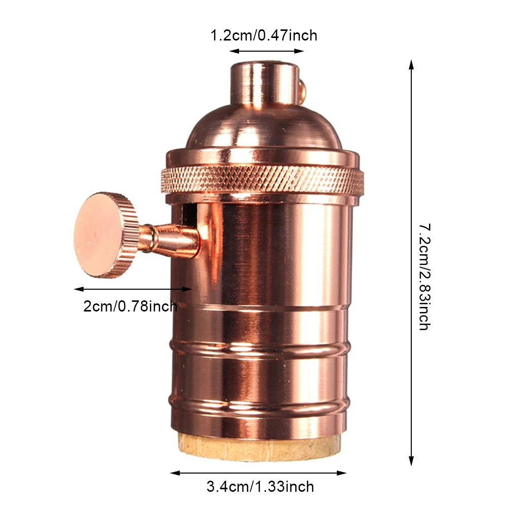 

E27 E26 Socket Pendant Lights Bulb Socket Screw Base Aluminum Light Retro Lamp Holder Fitting Hot Sale Vintage Retro Edison Lamp