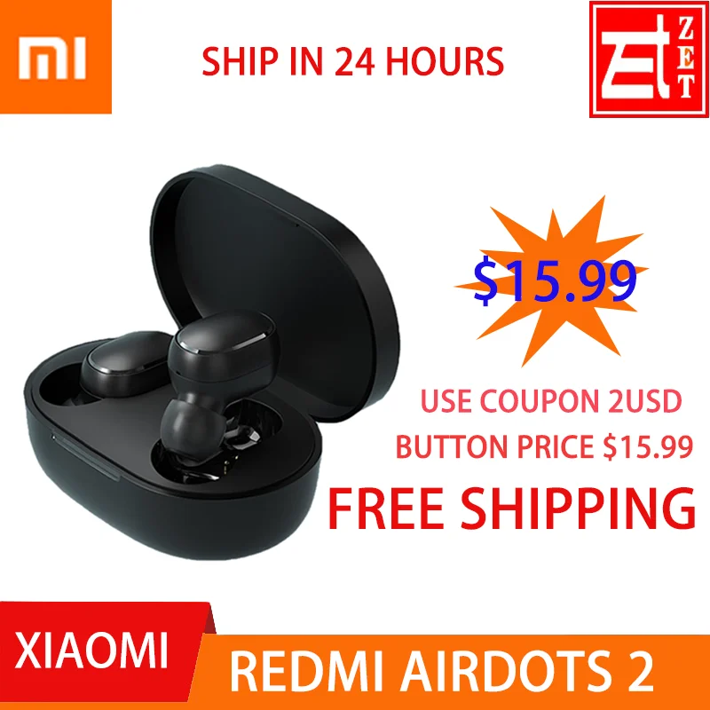 Оригинальные наушники xiaomi redmi airdots 2 bluetooth tws Mi True Wireless стерео бас 2|Наушники и