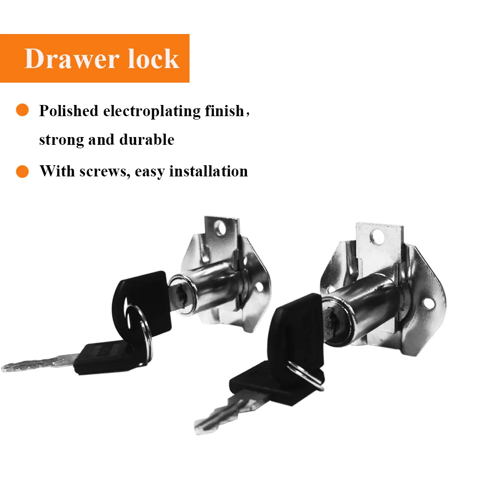 

1 pcs drawer lock with zinc alloy material and 2 keys cabinet wooden door furniture hardware 2 sizes
