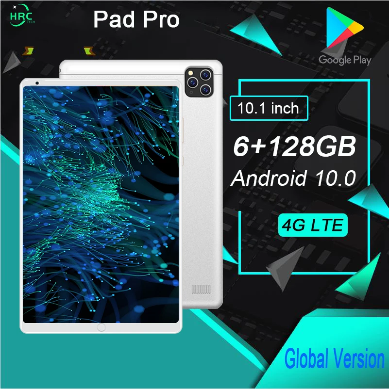 

10 .1 inch Tablet Pad Pro 6GB RAM 128GB ROM tablet Android 10.0 tablete 4G LTE GPS phonecall tablets 6000mAh Tablet pc