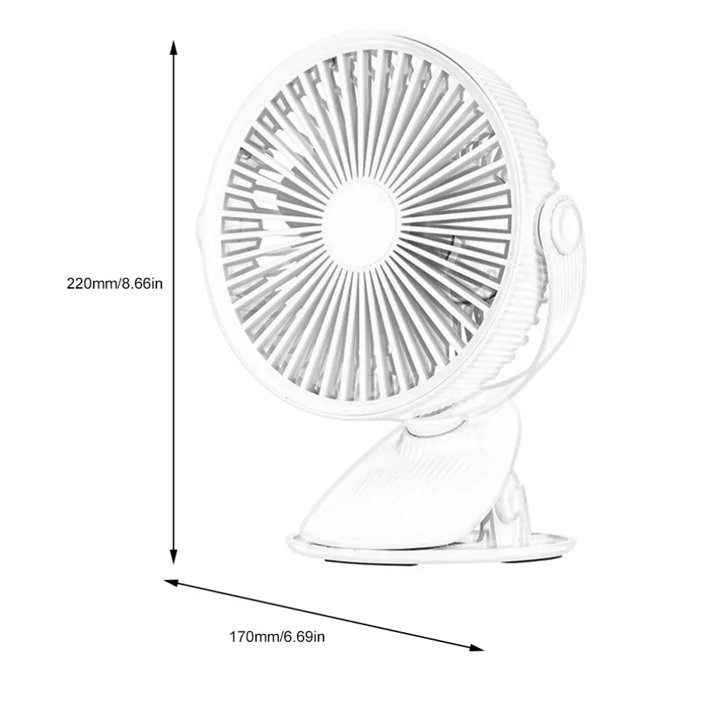 Мини USB Перезаряжаемый вентилятор воздушного охлаждения настольный с зажимом