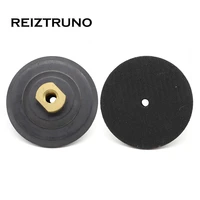 reiztruno 4 100mm rubber backer pad copper joint m14 or 58 11 professional polishing tool rubber based backing pad velcro tape