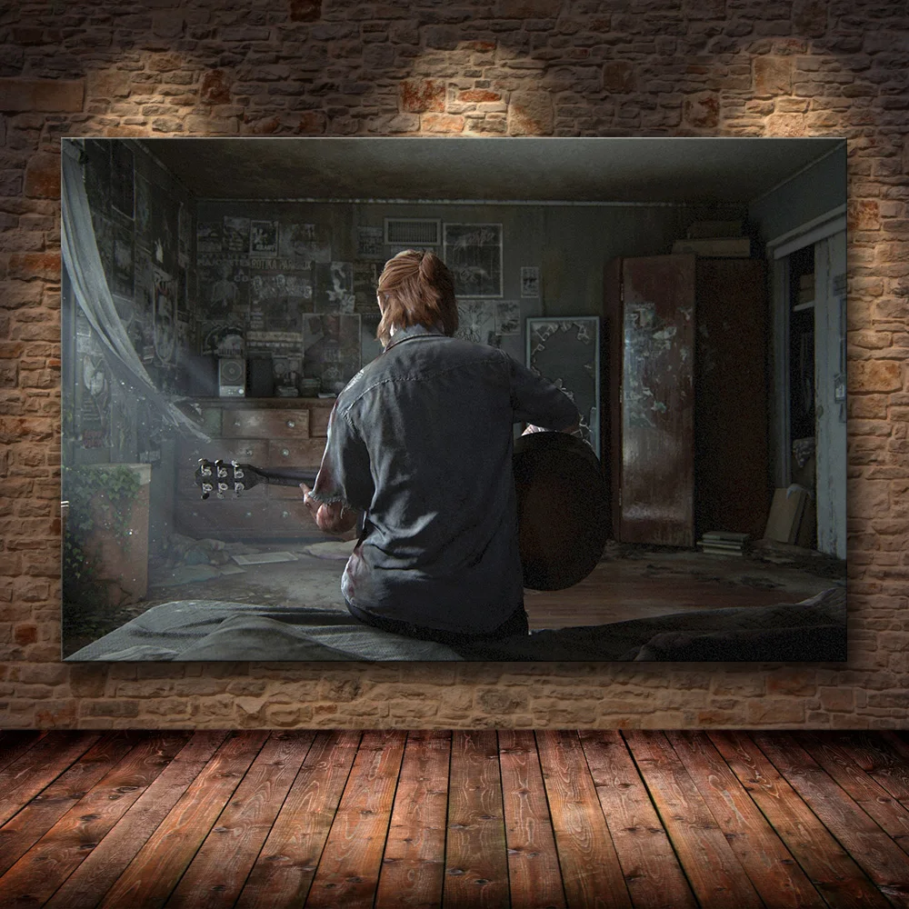 

The Last of Us Game Poster Painting On The Wall for Home Decor Joel Allie Wall Art Pictures for Living Room Design