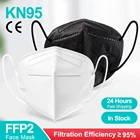 Маски KN95 ffp2mask многоразовые, респиратор с фильтром KN95, 5 слоев, ffp3mask FFP3, защитные маски для лица, CE kn95