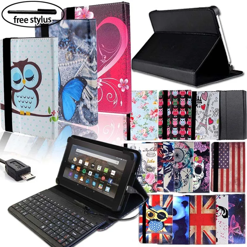 KK&ampLL для Amazon Fire HD 10 (7/5 поколение 2017/2015 выпуск)-кожаный чехол-книжка планшета +