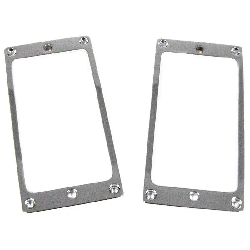 

2 шт. в комплекте серебро полноразмерная крышка хамбакера пластина кольца для электрических Гитары (плоский профиль)