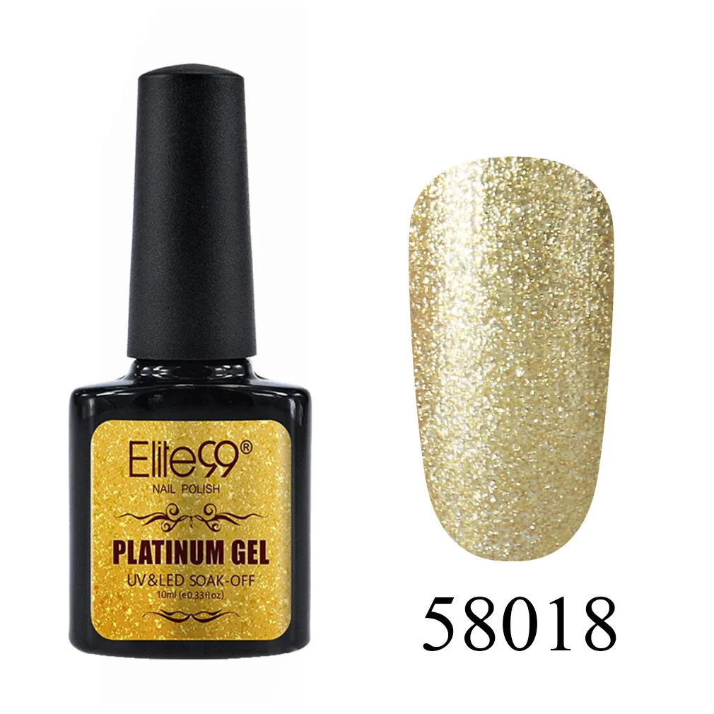 58018 Elite99 10 мл Блестящий УФ-гель для ногтей Platinum Soak Off Nail Art Маникюр гели для ногтей гибридные Лаки гель лак для ногтей набор - Цвет: 58018