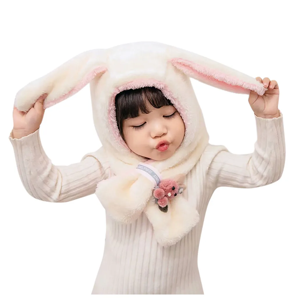 Милый зимний теплый шейный платок с ушками для маленьких девочек от 3 до 10 лет, реквизит для фотосессии новорожденных