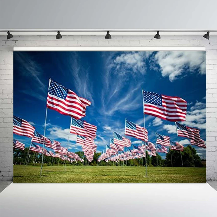Американский флаг фон вечерние для фотосъемки с изображением Отечественной речи