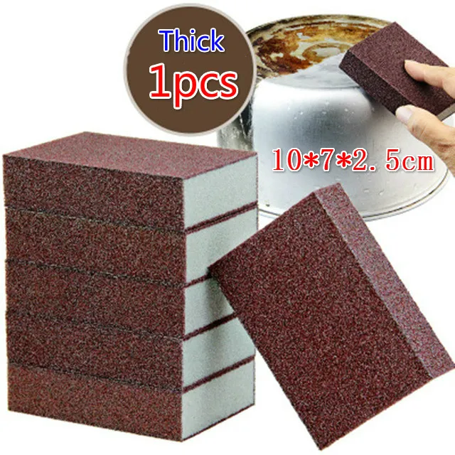 E 1pcs thick 1 шт натуральная моющая салфетка для мытья посуды, обеззараживание кухни, антипригарное масло, щетка, горшок, двухсторонняя моющая Губка из микрофибры@ 1 - Цвет: E 1pcs thick