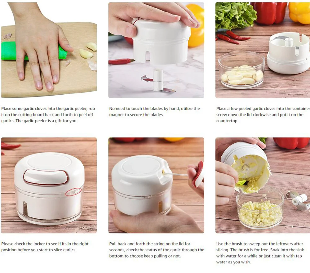 Мини пресс измельчитель резак дробилка Ручной Кухонный комбайн тянуть чеснок