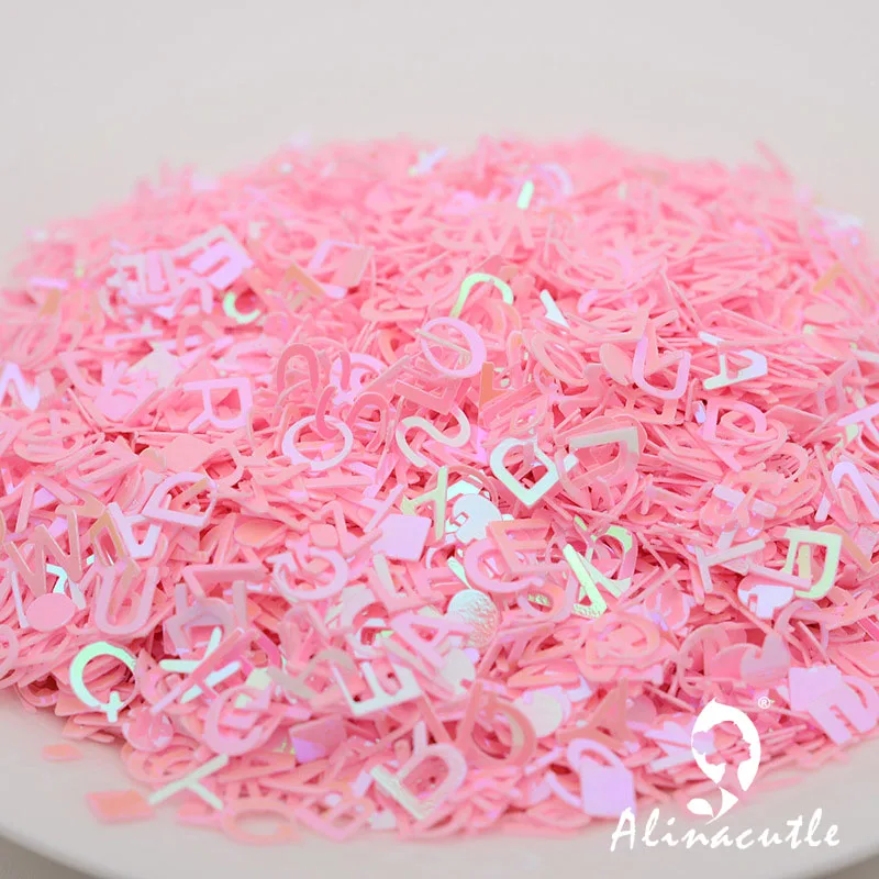 Pink 25 г Алфавит блестки Швейные аксессуары для одежды, аксессуары для одежды, пайетки для поделок Скрапбукинг коктейли - Цвет: Pink