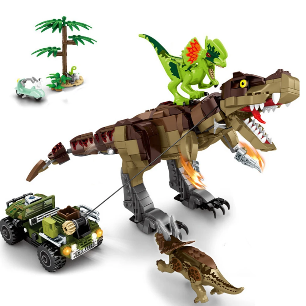 

Creator Expert Tyrannosaurus Rex Dinosaurs 1512 988 Pcs Moc Modular Buliding Block Jurassic World Park Ideas Model Figure Toys