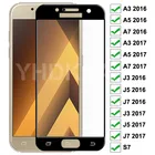 Защитное стекло 9D для Samsung Galaxy A3, A5, A7, J3, J5, J7 2016, 2017, S7, J2, J4, J7 Core, J5 Prime, закаленное стекло