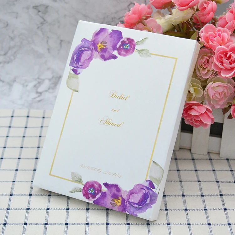 UV printing clear acrylic wedding invitation with box | Дом и сад