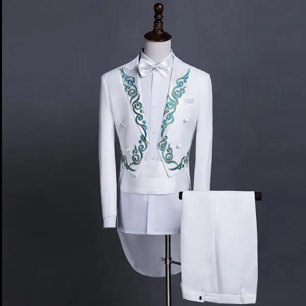 Новинка 2020 европейский и американский мужской смокинг тонкий костюм для сцены