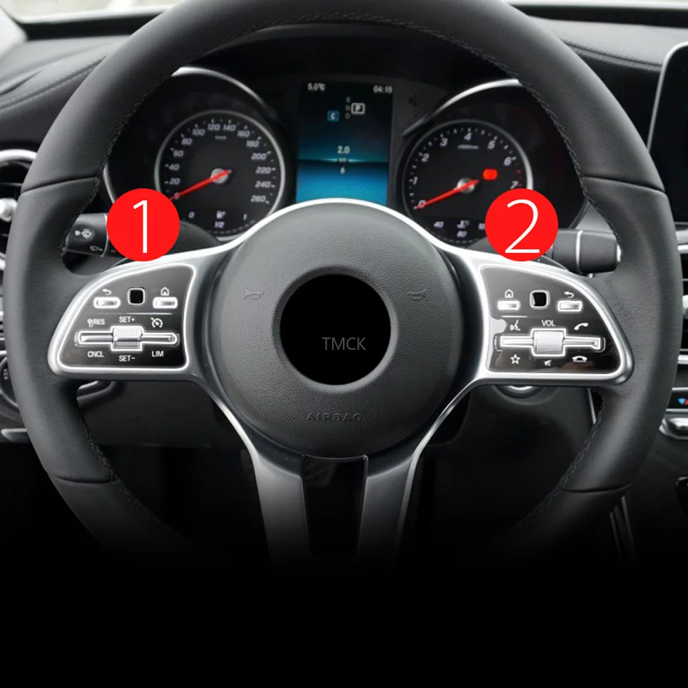 Для Mercedes Benz A Class W177 V177 A180 A200 C E W205 W213 2019 Автомобильная наклейка на руль кнопка