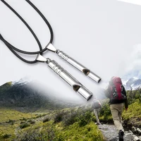 titanium emergency whistle loud portable keychain necklace whistle edc keyring for emergency survival outdoor hiking camping