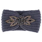 Вечерние эластичные сделанные вручную теплый вязаный свитер; Сезон Зима; Женские аксессуары для волос), широкий Топ без бретелей, сбоку Повседневная Женская повязка на голову мягкие украшения