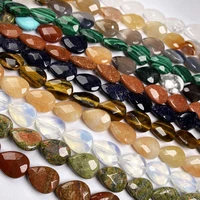 natural stone beads water drop shape faceted crystal loose spacer beaded for jewelry making diy necklace bracelet accessories
