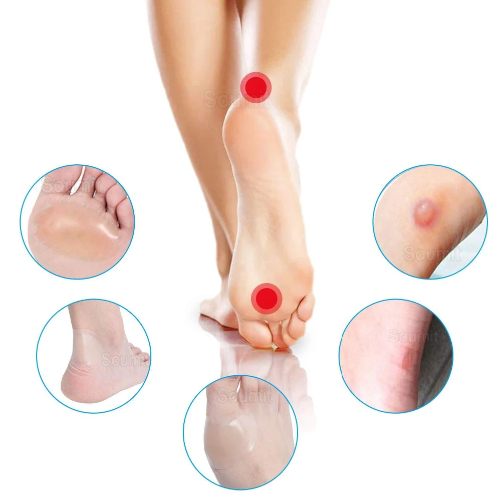 5 шт. противоизносные гелевые наклейки на пятку водонепроницаемые накладки пятки
