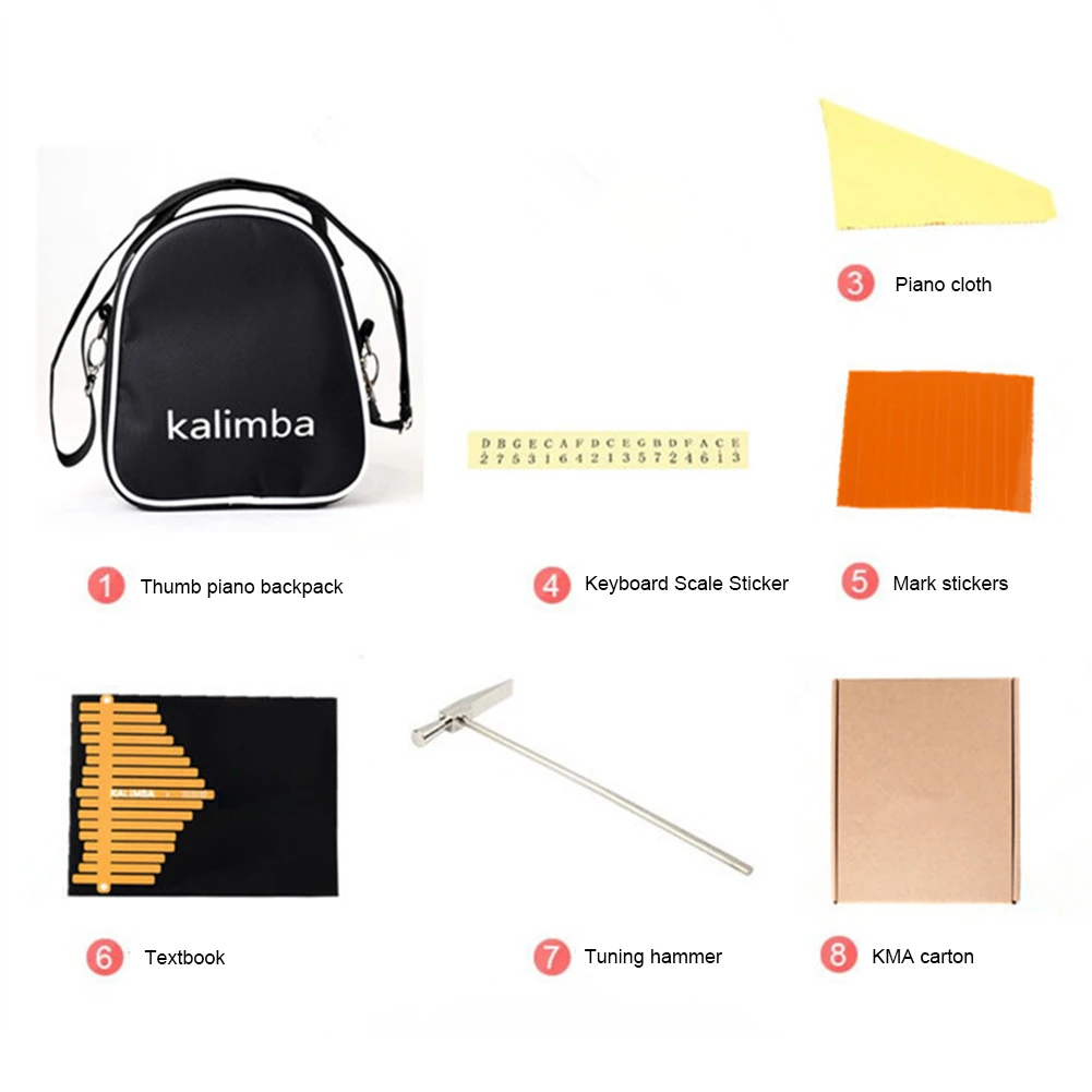 17-клавишным Kalimba игрушечное пианино игрушка мини тела деревянный палец Набор