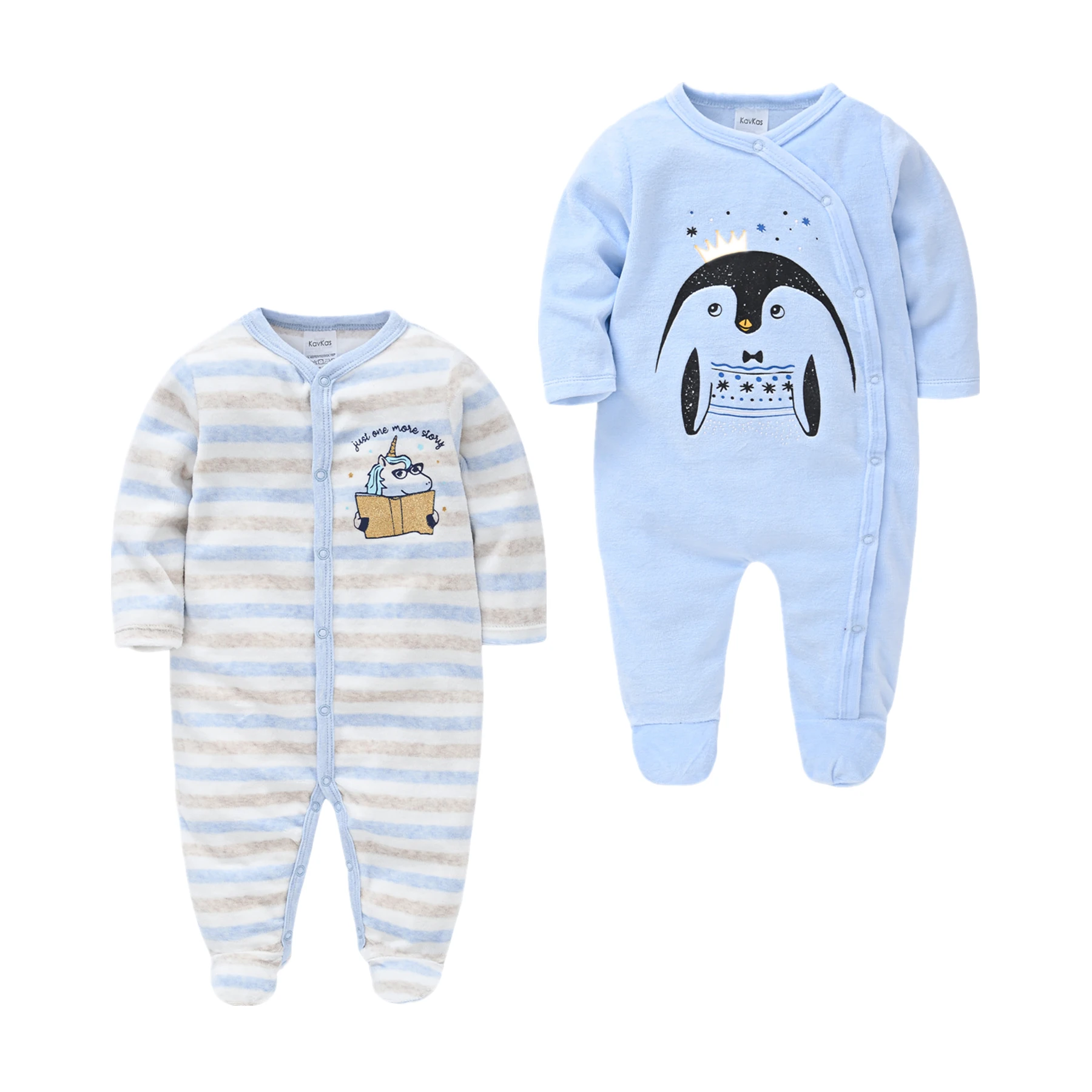 

Kavkas Infant Boys Rompers Fleece Toddler Baby Pajamas Velvet Pyjamas Catoon Bear Sleepwear Boys Home Suit Winter Fall Spring