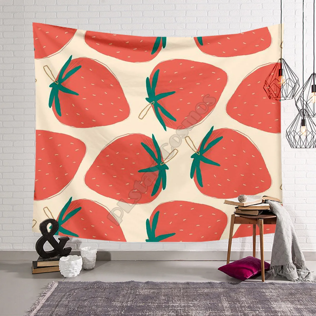 

Strawberry Pattern Square Blanket Tapestry 3D Printed Tapestrying Rectangular Home Decor Wall Hanging style-2