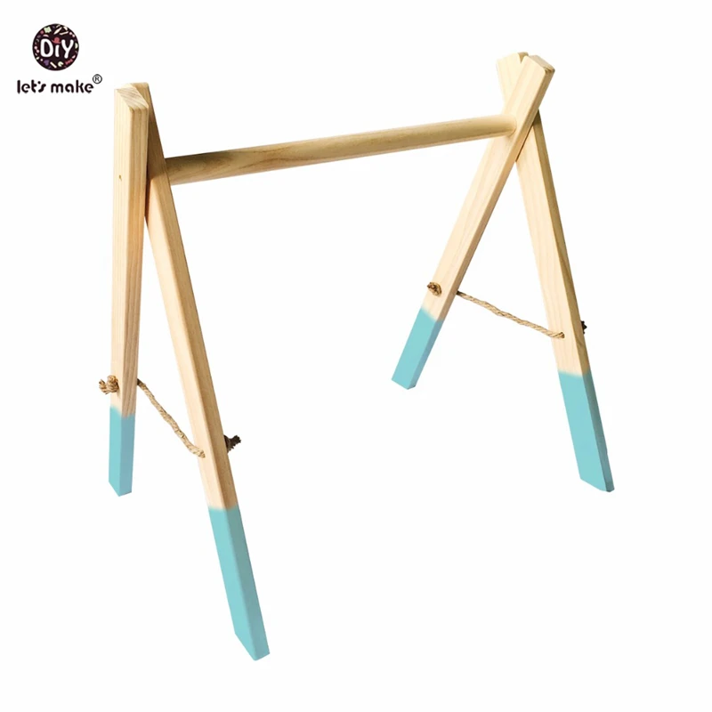 Wooden Frame Mint В скандинавском стиле Детские деревянные игрушки для занятий в тренажерном зале детские игрушки сенсорные BPA бесплатно органический материал деревянная рама для детской комнаты детские игрушки-погремушки - Цвет: Wooden Frame Mint