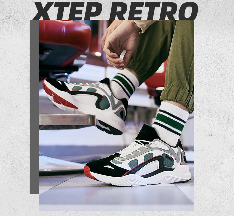 Xtep/модная мужская повседневная спортивная обувь; Мужская Легкая амортизирующая удобная спортивная обувь для путешествий; Новинка 881419329789