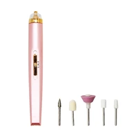 5 in 1 electric nail drills manicure usb rechargeable portable pedicure nail drill machine nail gel polisher nail art tools set