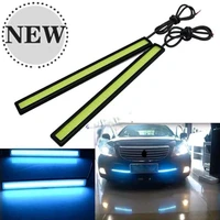waterproof 17cm cob car led strip light for drl fog light driving ice blue lamp 2pcs
