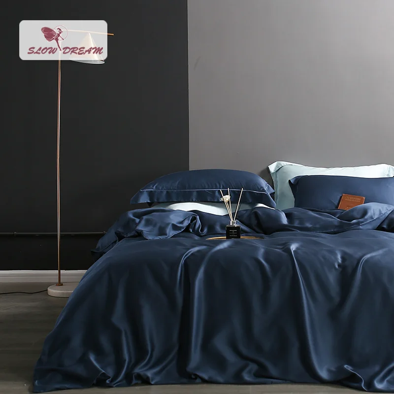 Комплект постельного белья из чистого 100% шелка для дома и роскошный комплект