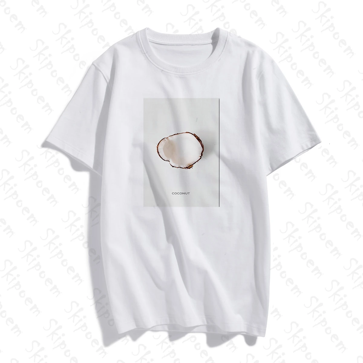 С принтом фрукты кокосовое футболка для женщин Tumblr Готическая обувь в стиле панк