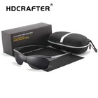Мужские солнцезащитные очки HDCRAFTER, поляризационные зеркальные очки из алюминиево-магниевого сплава, L015