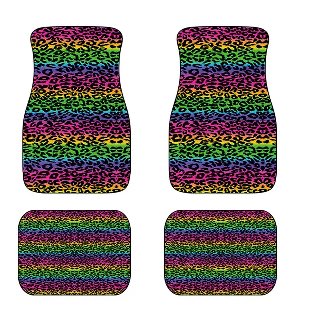

Сверхпрочные резиновые коврики Aimaao с леопардовым принтом, 4 шт., для автомобилей, внедорожников, грузовиков, Всепогодная защита