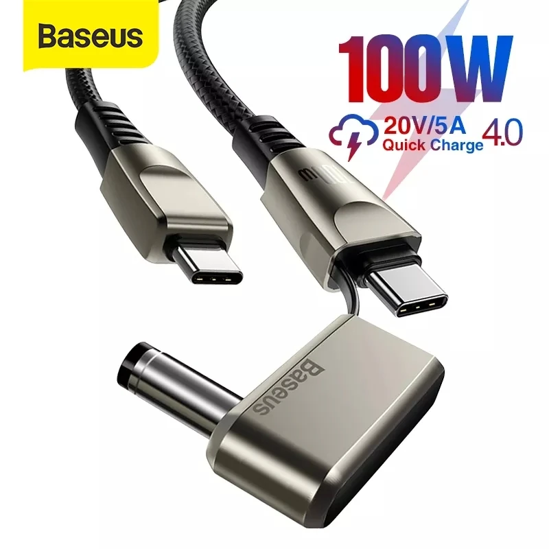 Baseus USB C к Type DC кабель 100 Вт зарядное устройство для ноутбука питания Lenovo ASUS Быстрая