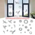 Мозаичная наклейка на окно, 2 набора, декоративные антистолкновенные радужные статические наклейки на окна, не клеящиеся, предотвращающие удары с птицами TS3