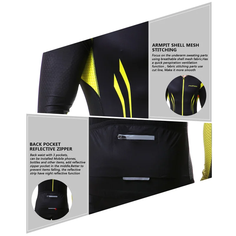 Трикотажные изделия PHMAX с длинным рукавом для езды на велосипеде|Майки