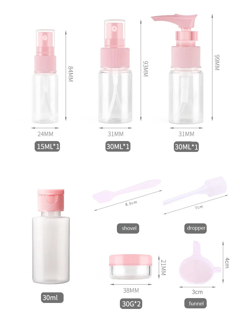 Портативный прозрачный контейнер для косметики 11 шт. профессиональная бутылка