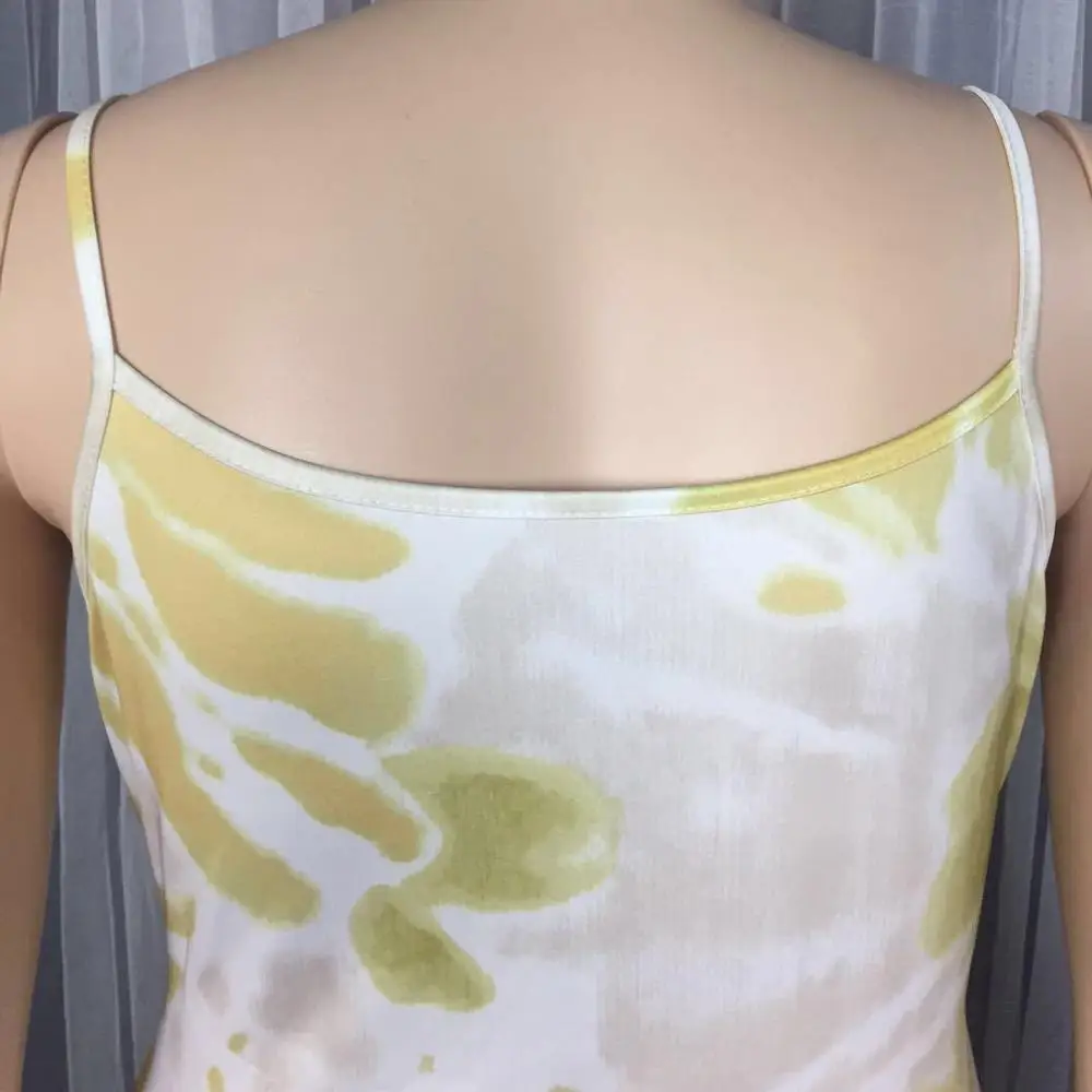 

Women Summer Dress 2020 Plus Size Causal Spaghetti Strap Long Dress Loose V Neck Yellow Print Sleeveless Daily Wear Dress Hot