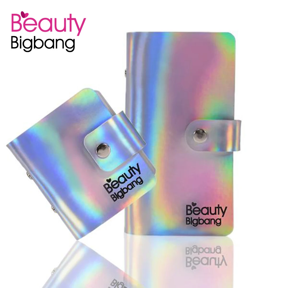 BeautyBigBang 2 шт. чехол для штамповки ногтей шаблон сумка радужные квадратные