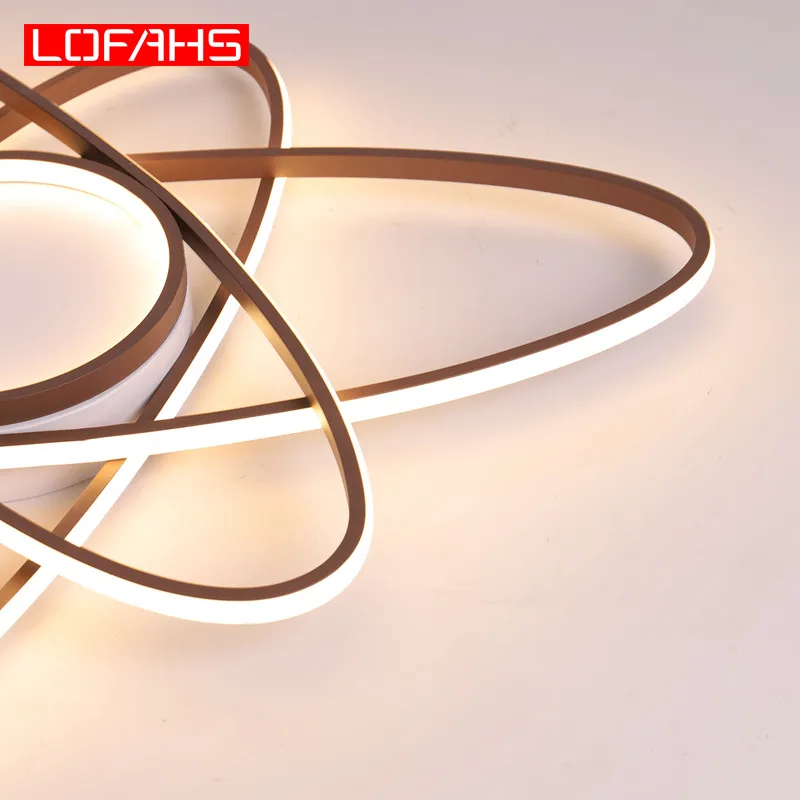 

New LOFAHS modern led chandelier for living room bedroom aluminum Creative design remote control home chandelier lighting lamp