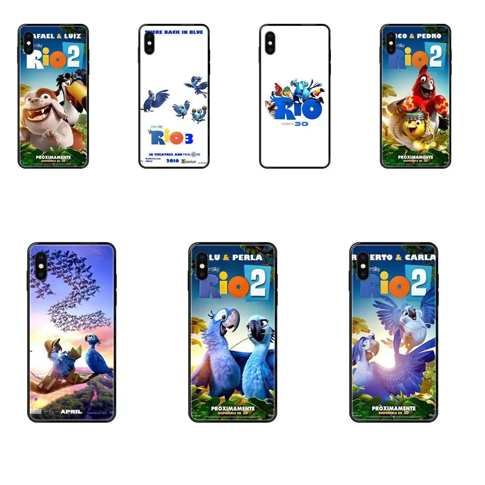 Мультяшный чехол Pelicula Rio 2 для Galaxy S5 S6 S7 S8 S9 S10 S10e S20 edge Lite Plus ультрарезиновый